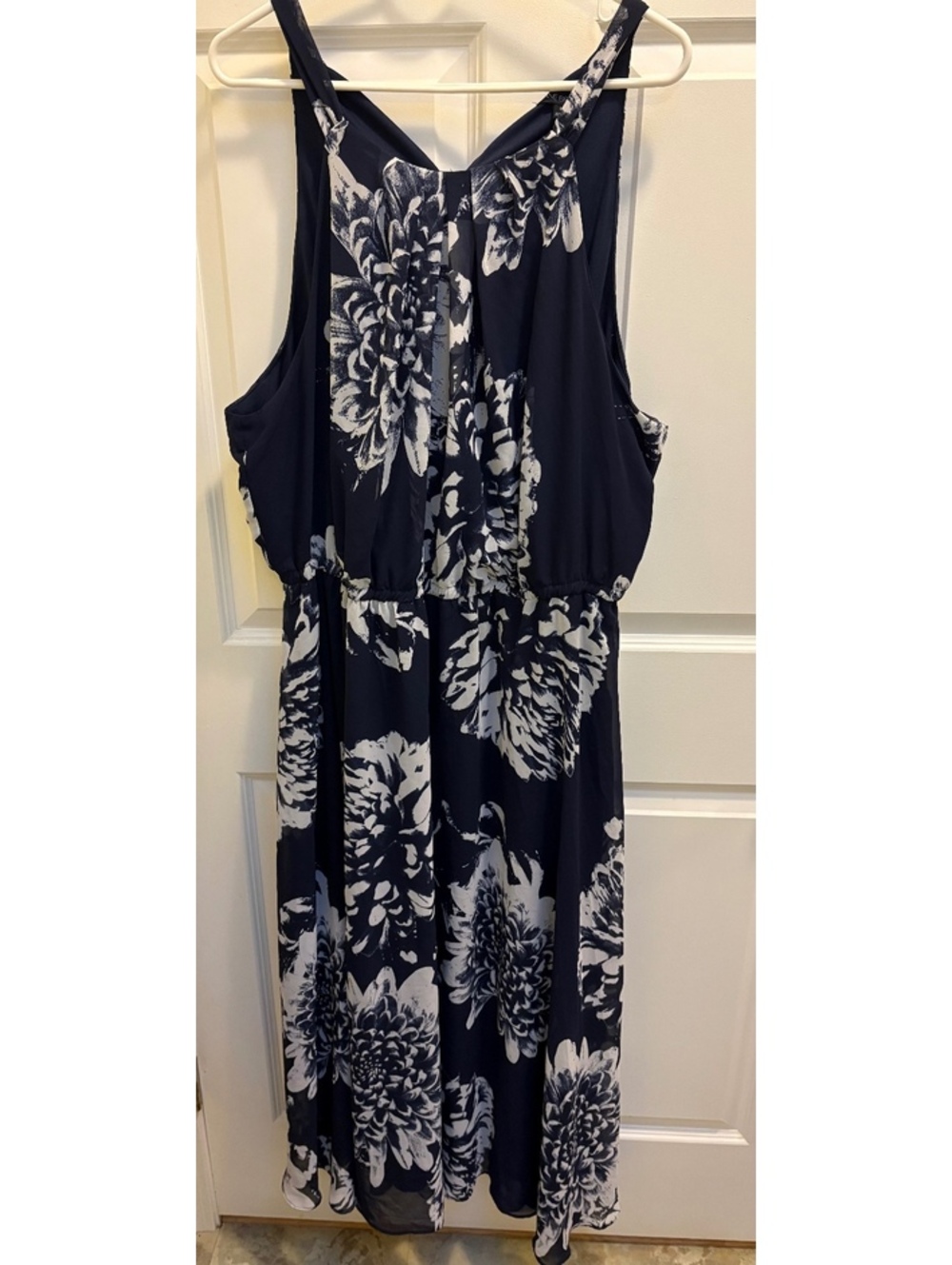 Dark blue flower lane Bryant dress